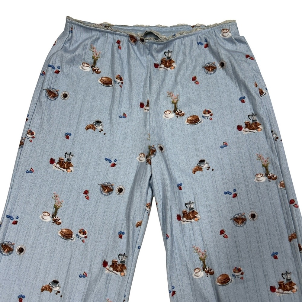 Abercrombie & Fitch Lounge Collection Pants Size Medium Pointelle Wide Leg Sleep - Picture 8 of 15